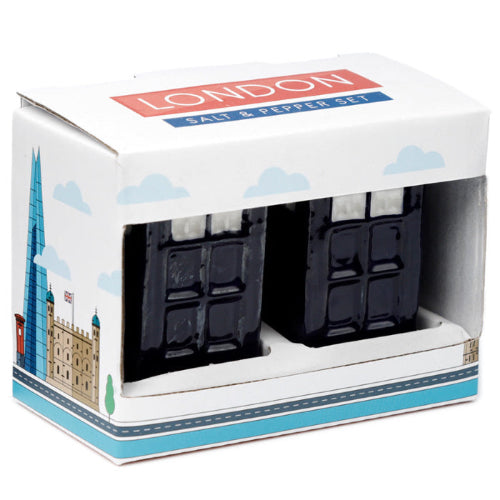 London Police Box Ceramic Salt & Pepper Shakers Set