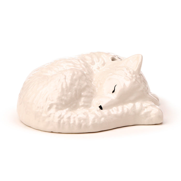White Wolf Ceramic Salt & Pepper Shakers Set