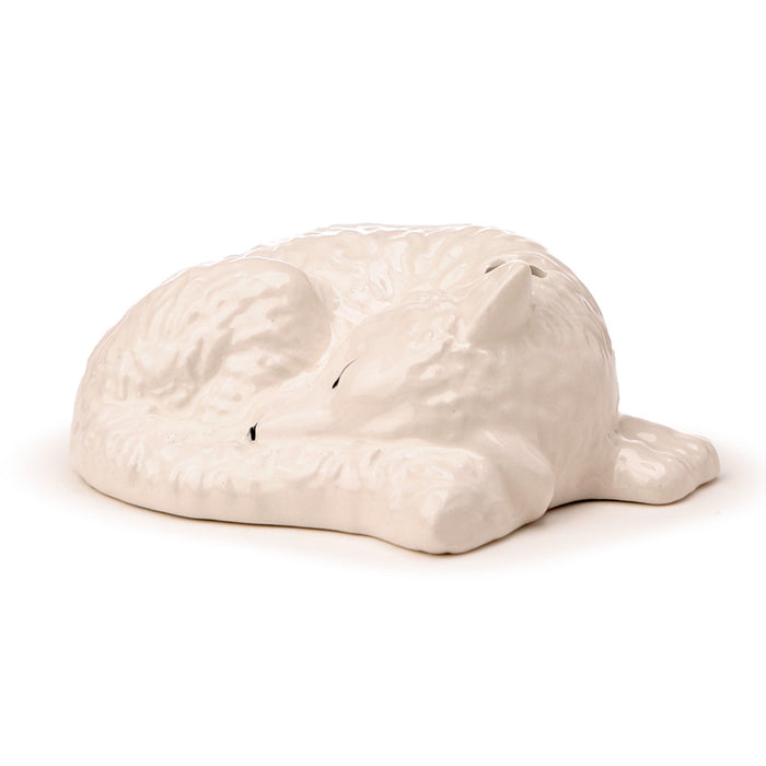 White Wolf Ceramic Salt & Pepper Shakers Set