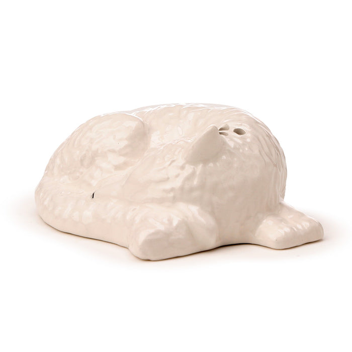 White Wolf Ceramic Salt & Pepper Shakers Set