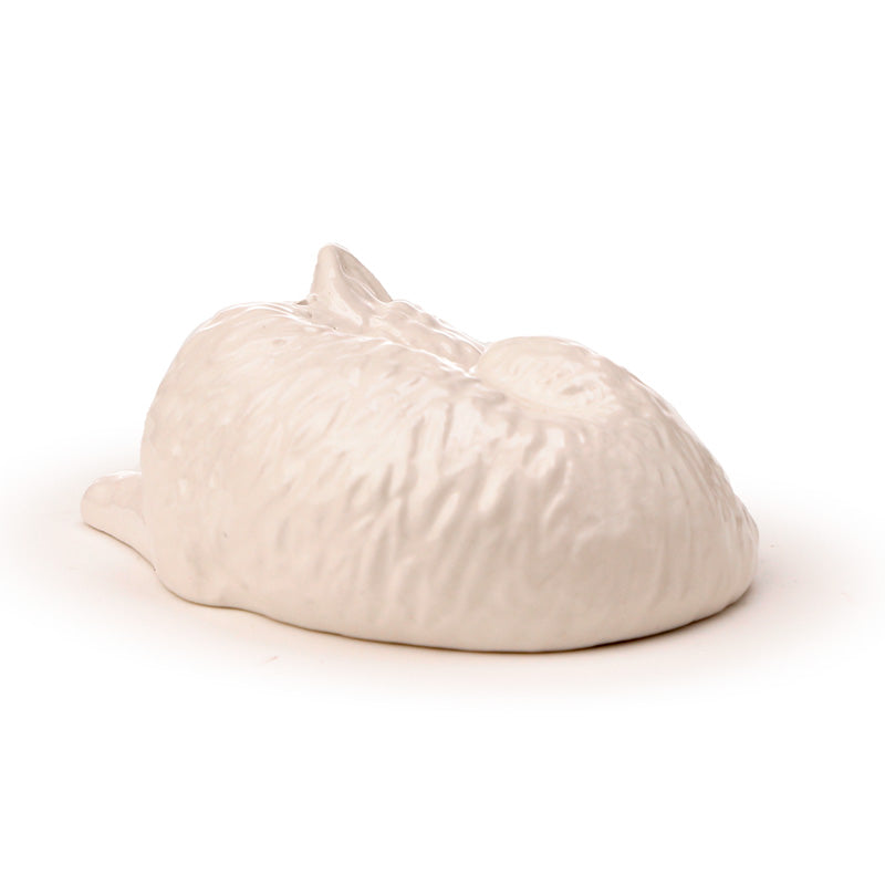 White Wolf Ceramic Salt & Pepper Shakers Set