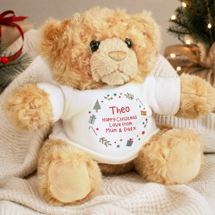 Personalised Christmas Teddy Bear - Any Message