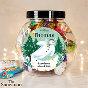 Personalised The Snowman Christmas Wishes Sweets Jar