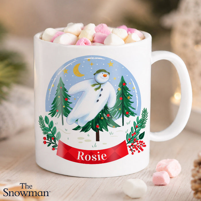 Personalised The Snowman Christmas Wishes Plastic Children’s Mug