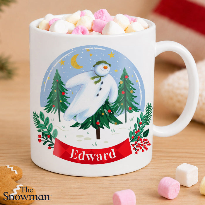 Personalised The Snowman Christmas Wishes Plastic Children’s Mug
