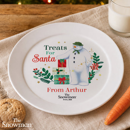 Personalised The Snowman Christmas Eve Plate - Treats For Santa