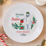 Personalised The Snowman Christmas Eve Plate - Treats For Santa