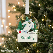 Personalised The Snowman Christmas Acrylic Decoration - Christmas Wishes