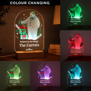 Personalised The Snowman Christmas LED Light sign - Christmas Wishes