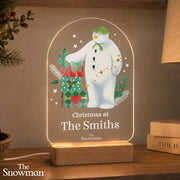 Personalised The Snowman Christmas LED Light sign - Christmas Wishes