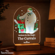 Personalised The Snowman Christmas LED Light sign - Christmas Wishes