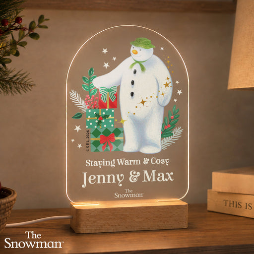 Personalised The Snowman Christmas LED Light sign - Christmas Wishes