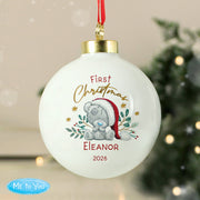 Personalised Baby’s First Christmas Tiny Tatty Teddy Bauble