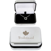 Bridesmaid Heart Sterling Silver Necklace & Gift Box