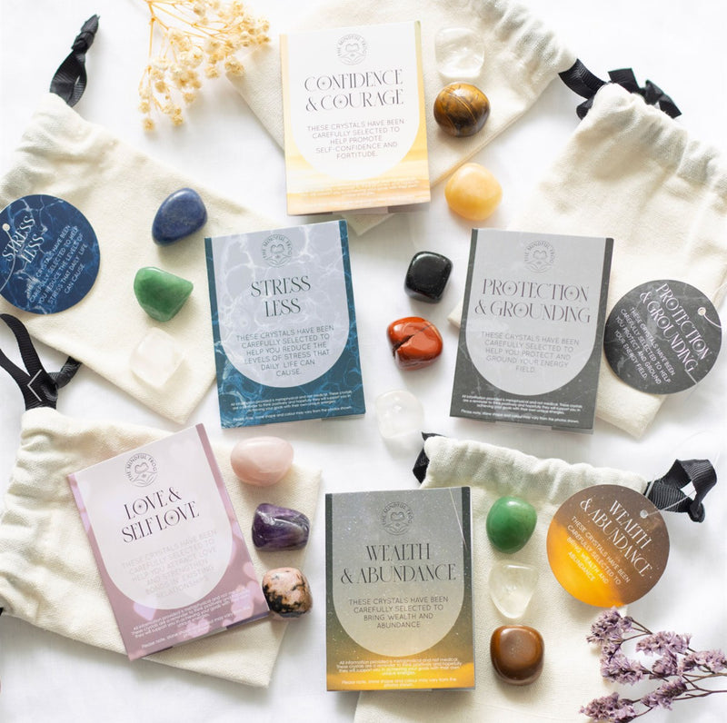 Protection & Grounding Healing Crystal Gift Set