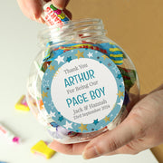 Personalised Page Boy Sweet Jar Gift