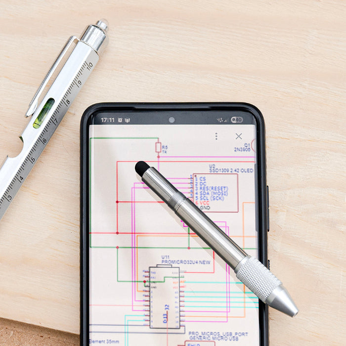 Personalised Spirit Level Multitool Pen with LED Torch