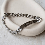 Personalised Men's Urban Chain ID Bracelet with Lobster Clasp