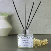 Personalised Botanical Wedding Reed Diffuser