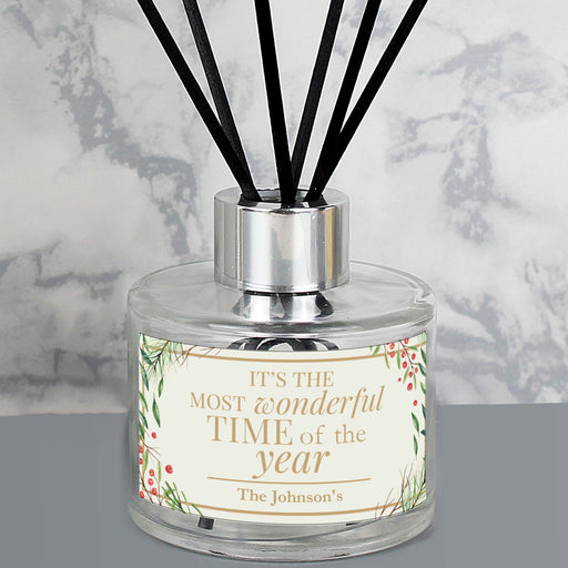 Personalised Wonderful Time of The Year Christmas Reed Diffuser