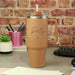 Personalised Large Name Heart 40oz Double Wall Insulated Travel Cup - Brown 