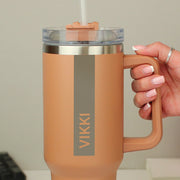 Personalised Large Name 40oz Double Wall Insulated Travel Cup - Brown