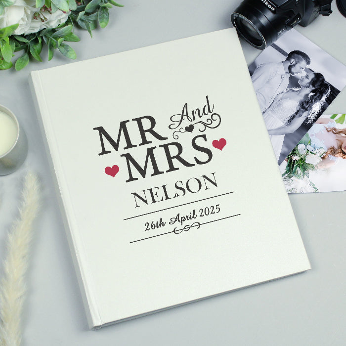 Personalised Mr & Mrs Wedding Day Photo Album