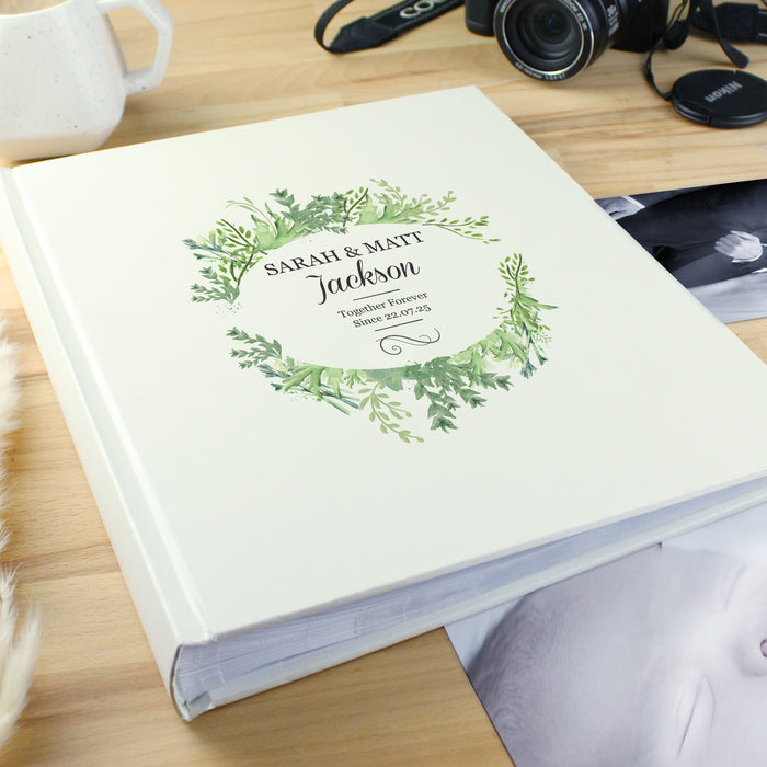 Personalised Fresh Botanical Traditional Wedding Photo Album