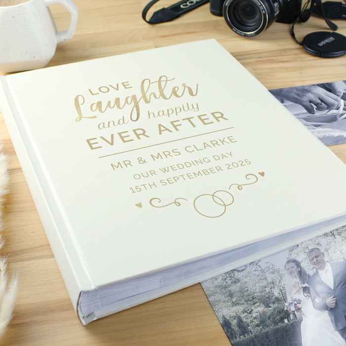 Personalised Happily Ever After Traditional Wedding Photo Album