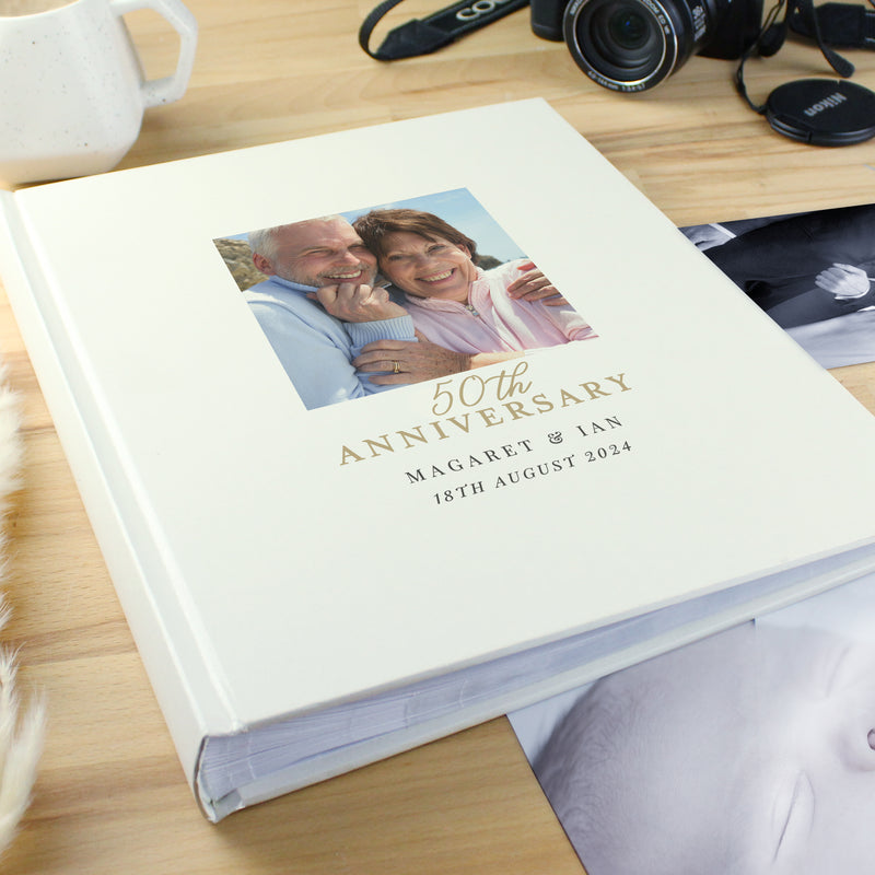 Personalised Photo Upload 50th Golden Anniversary Photo Album