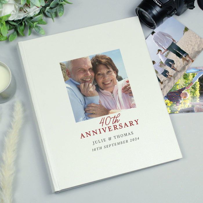 Personalised 40th Ruby Anniversary Photo Album - Photo Upload
