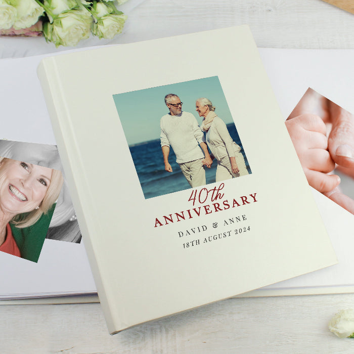 Personalised 40th Ruby Anniversary Photo Album - Photo Upload