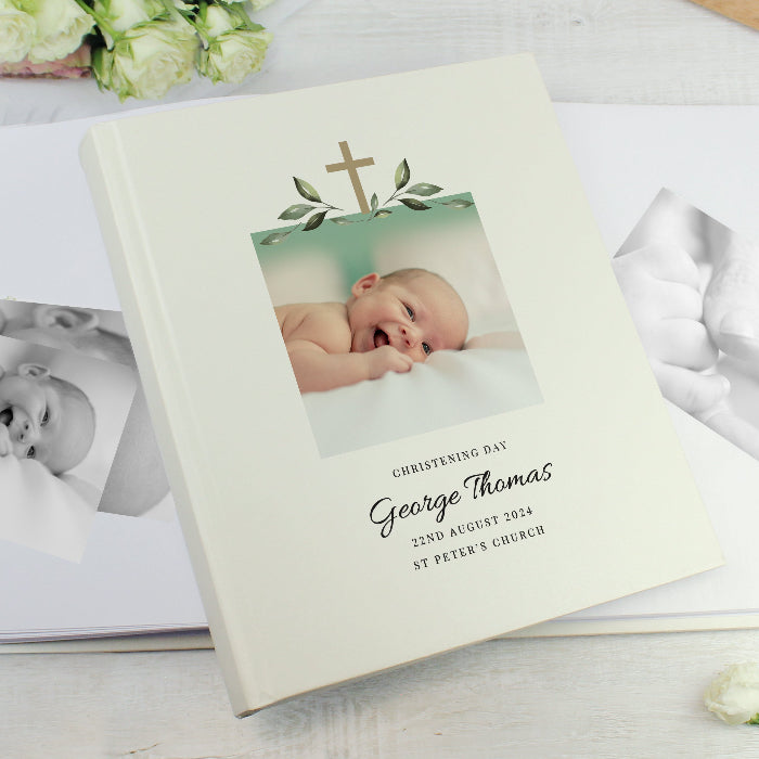 Personalised Religious Cross Photo Upload Photo Album