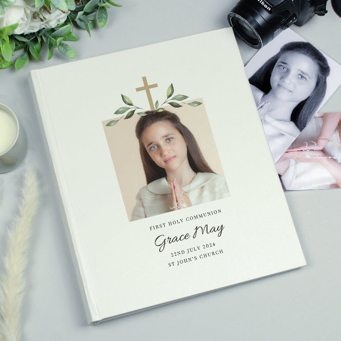 Personalised Religious Cross Photo Upload Photo Album