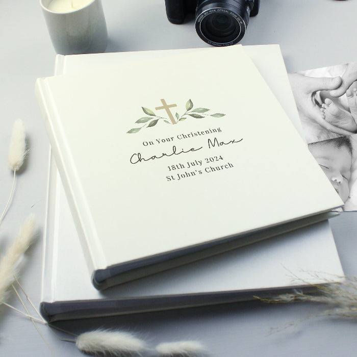 Personalised Religious Cross Square Photo Album
