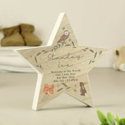 Personalised Woodland Animal New Baby Star Ornament