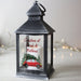 Personalised Driving Home For Christmas Rustic Black Lantern