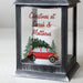 Personalised Driving Home For Christmas Rustic Black Lantern