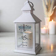 Personalised Wedding Floral White Lantern