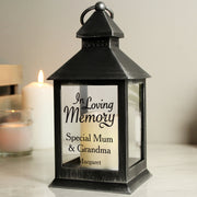 Personalised In Loving Memory Rustic Black Lantern