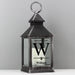 Personalised Initial Rustic Black Lantern