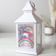 Personalised Town Christmas Rustic Black Lantern