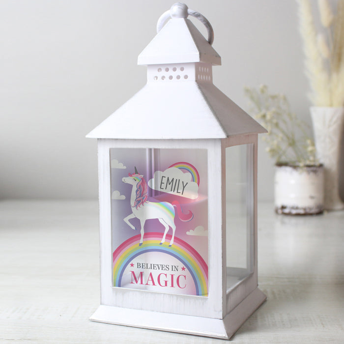 Personalised Town Christmas Rustic Black Lantern