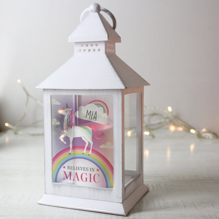 Personalised Town Christmas Rustic Black Lantern