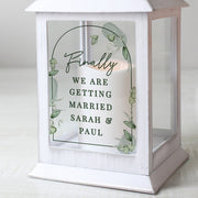 Personalised Botanical Wedding Venue Lantern Decoration