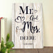 Personalised Mr & Mrs Wedding Metal Sign