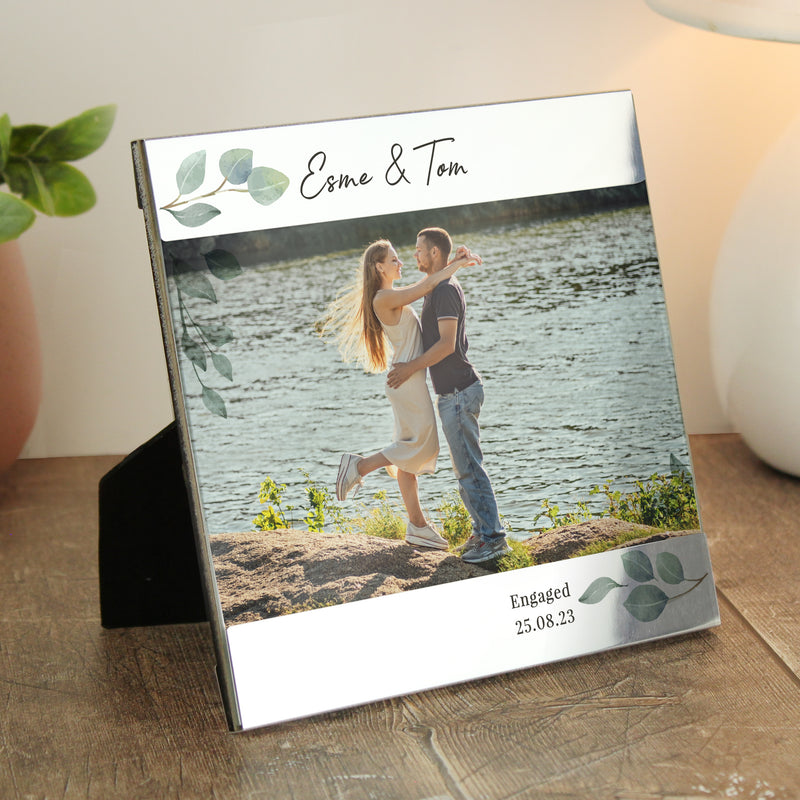 Personalised Botanical Wedding Photo Frame 6x4