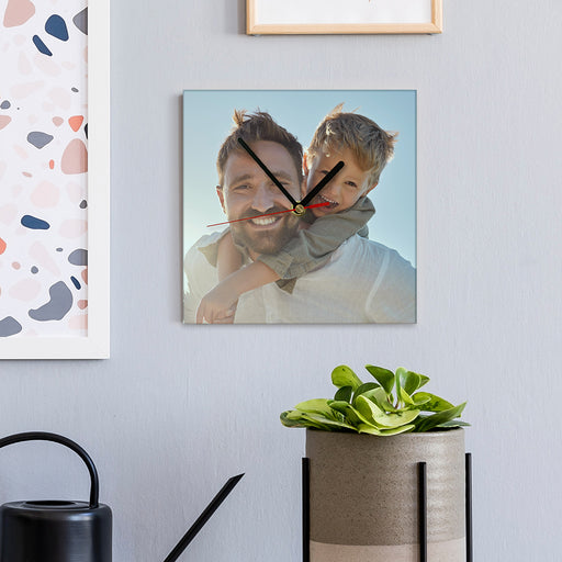 Personalised Photo Glass Square Wall Clock