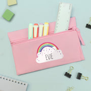 Personalised Children’s Rainbow Pink Pencil Case - Back To School