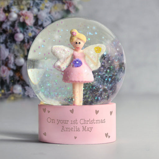 Personalised Baby’s First Christmas Fairy Glitter Snow Globe